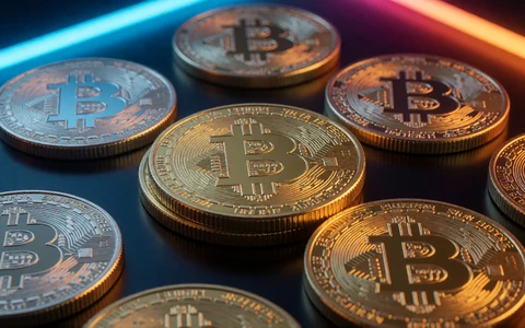 Gold- und Silber-Kryptom&uuml;nzen auf dunkler Fl&auml;che als Symbol f&uuml;r das krypto casino Deutschland bei 30bet